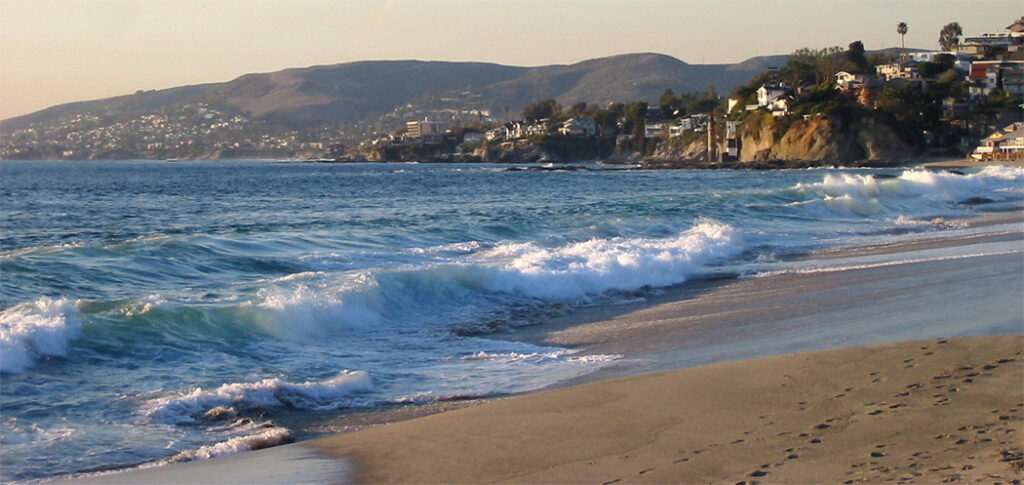 Go for your dreams with love, creativity, and balance - pictures of waves coming to shore in Laguna Beach, CA.